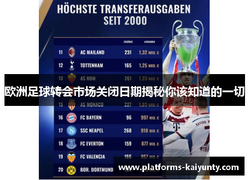 欧洲足球转会市场关闭日期揭秘你该知道的一切 欧洲足球转会市场关闭日期揭秘你该知道的一切