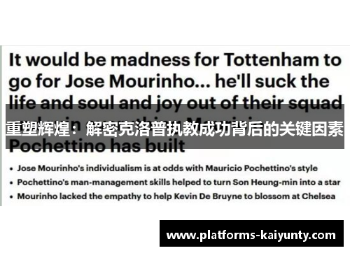 重塑辉煌:解密克洛普执教成功背后的关键因素 重塑辉煌:解密克洛普执教成功背后的关键因素